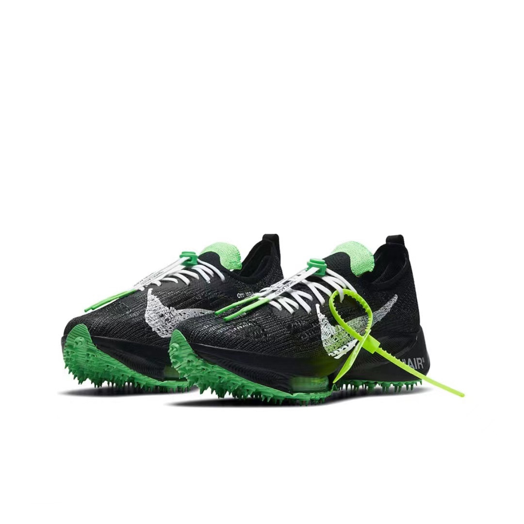 Nike Air Zoom Tempo NEXT% Flyknit Off-White Black Scream Green