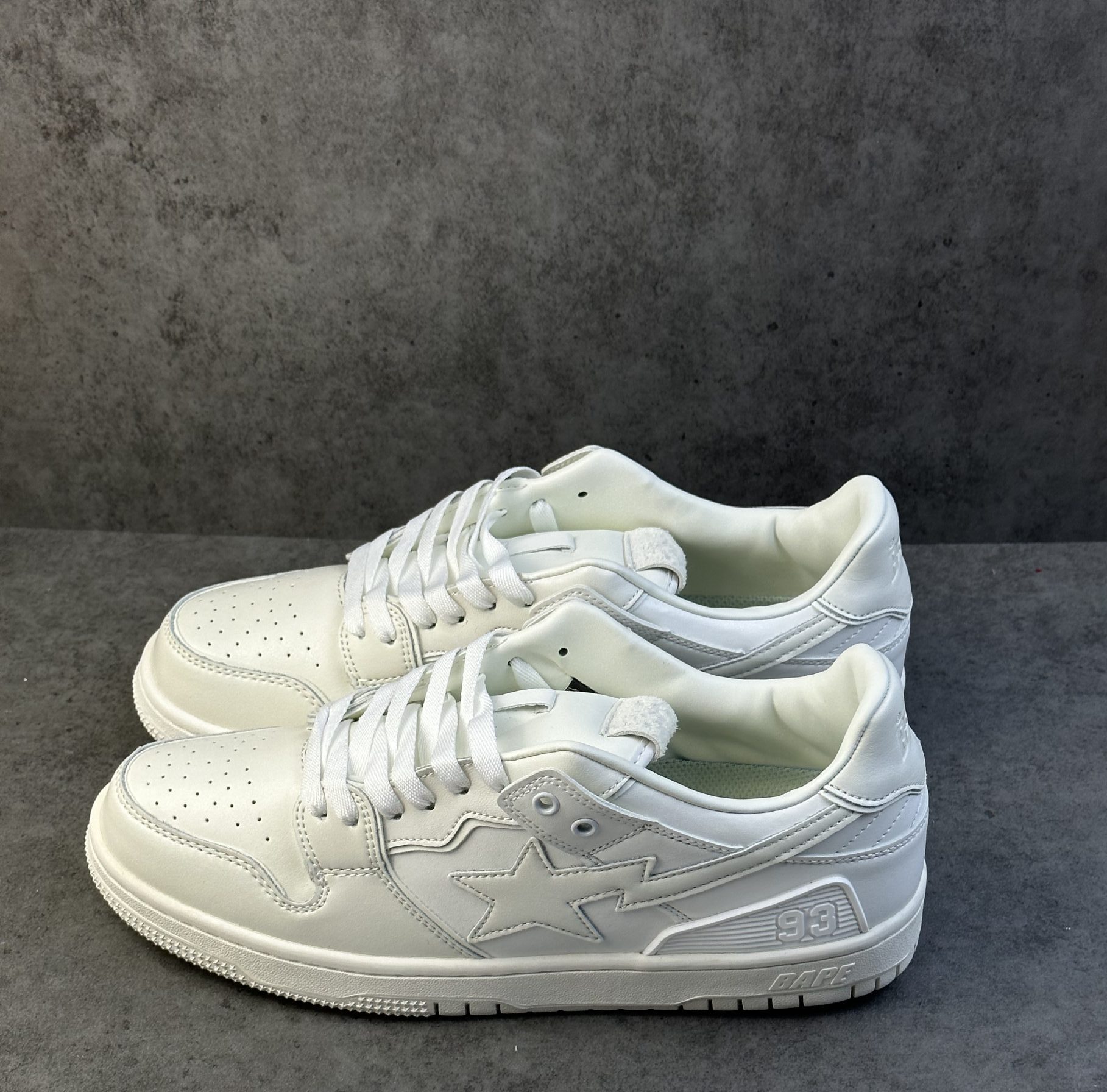 A Bathing Ape Bape SK8 Sta Triple White