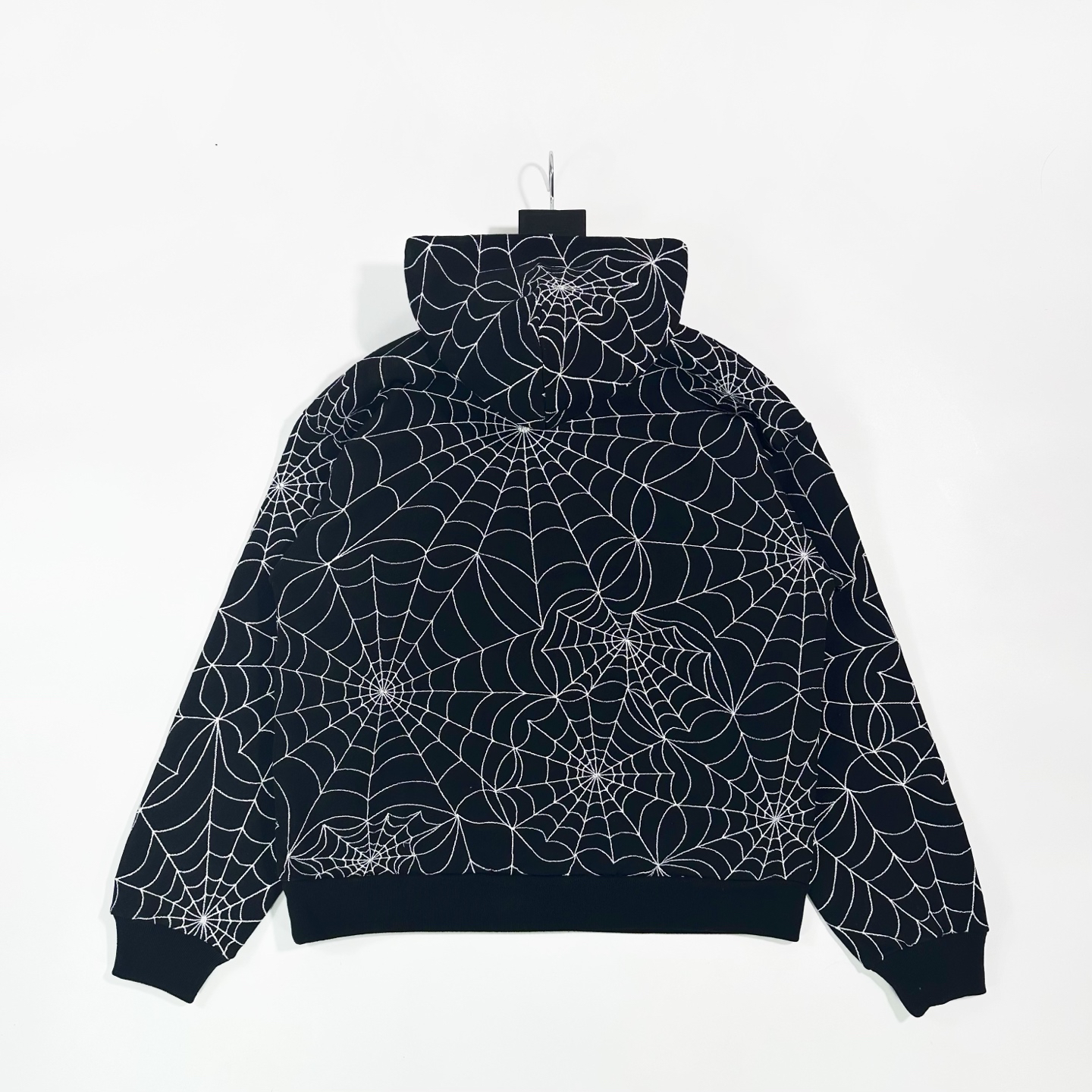 Sp5der AOP Web Hoodie Black