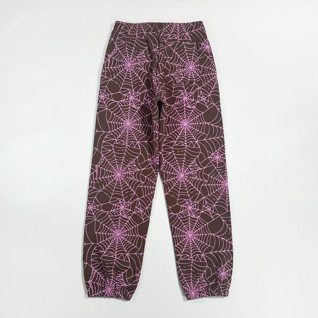 Sp5der AOP Sweatpants Brown