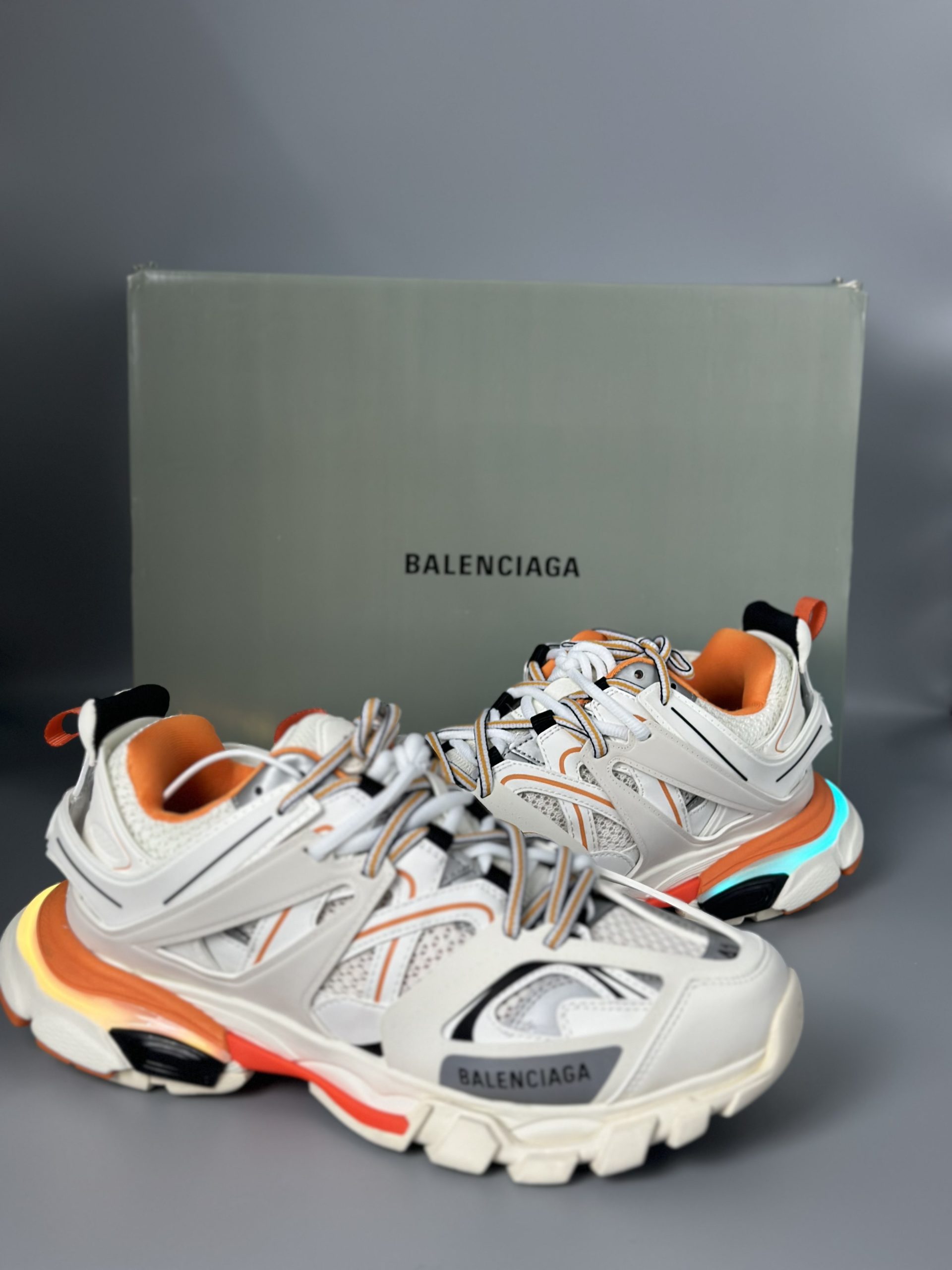 Balenciaga Track Orange-white Led Track 542023 W3AC1 1092