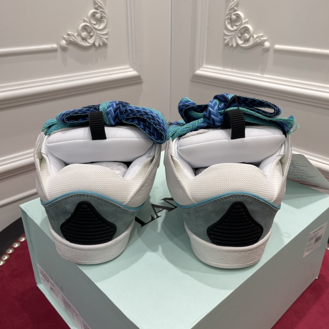 Lanvin Curb Sneaker White Blue FMSKRK11DRAGH22