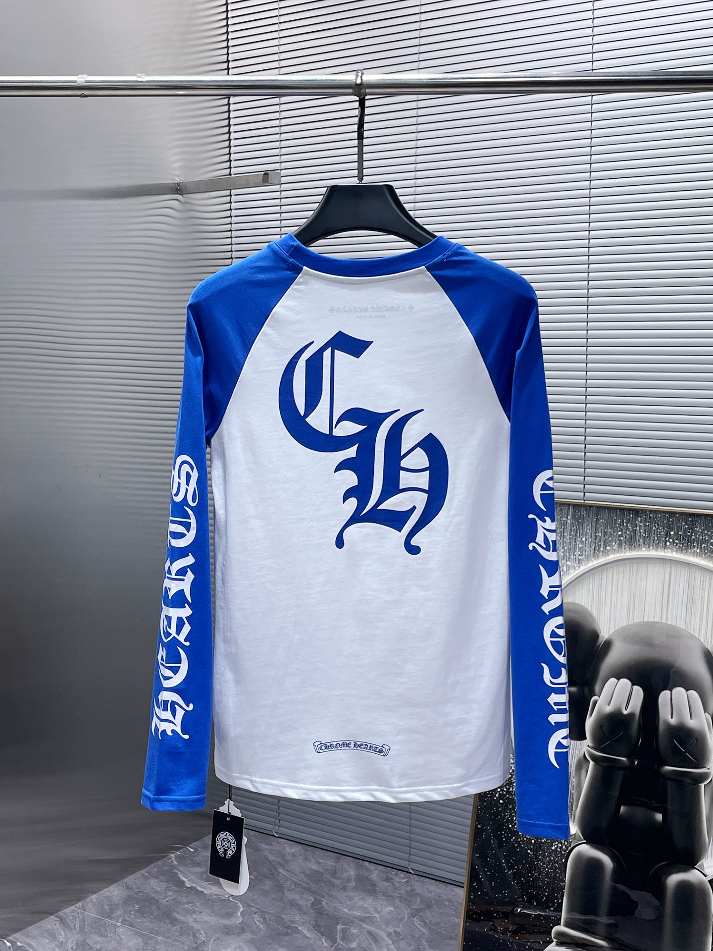 Chrome Hearts Chrome Hearts White Blue Baseball Longsleeve