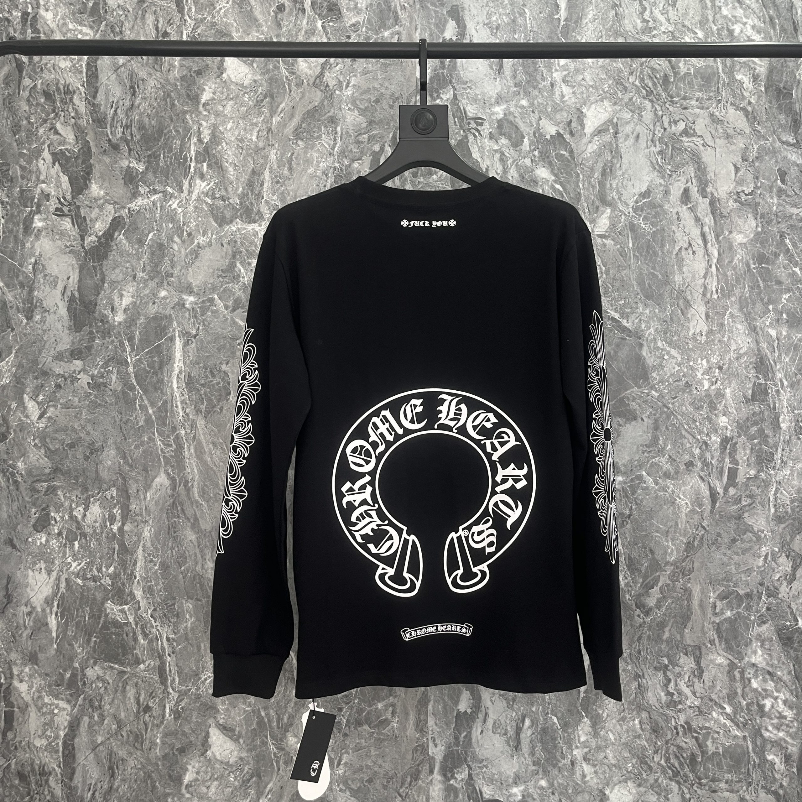 Chrome Hearts Classic Horseshoe Logo Long Sleeve T-shirt Black