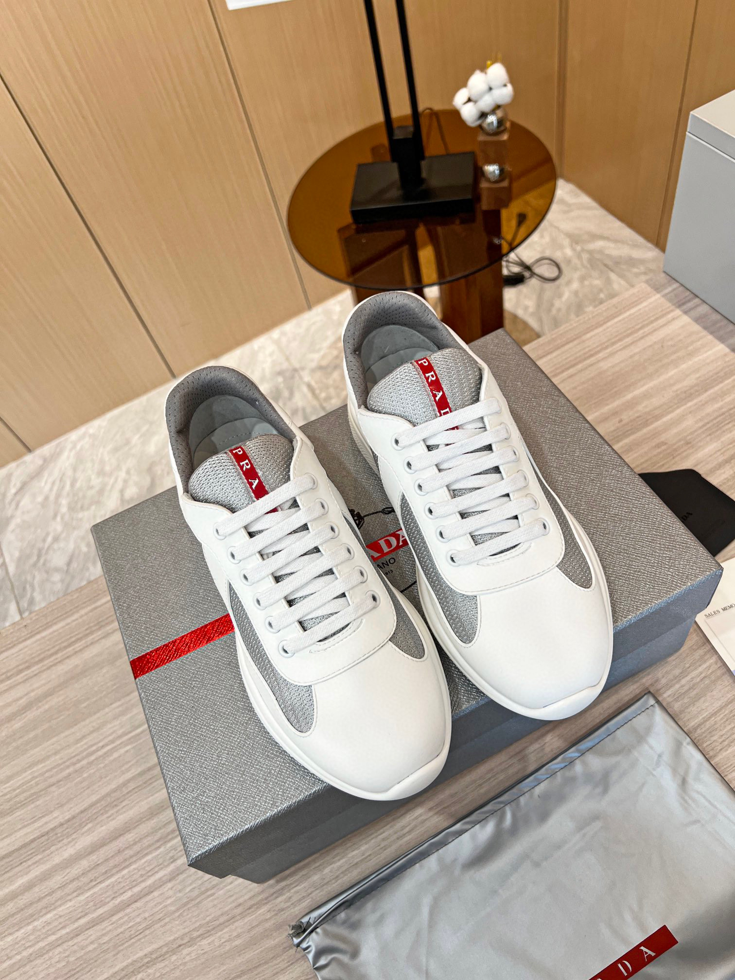 Prada America’s Cup White Grey 4E65000253LLJ-F0009