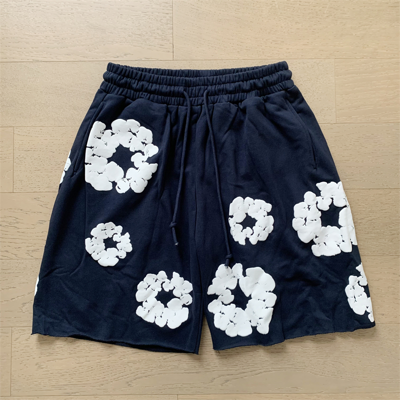 Denim Tears The Cotton Wreath Shorts Navy