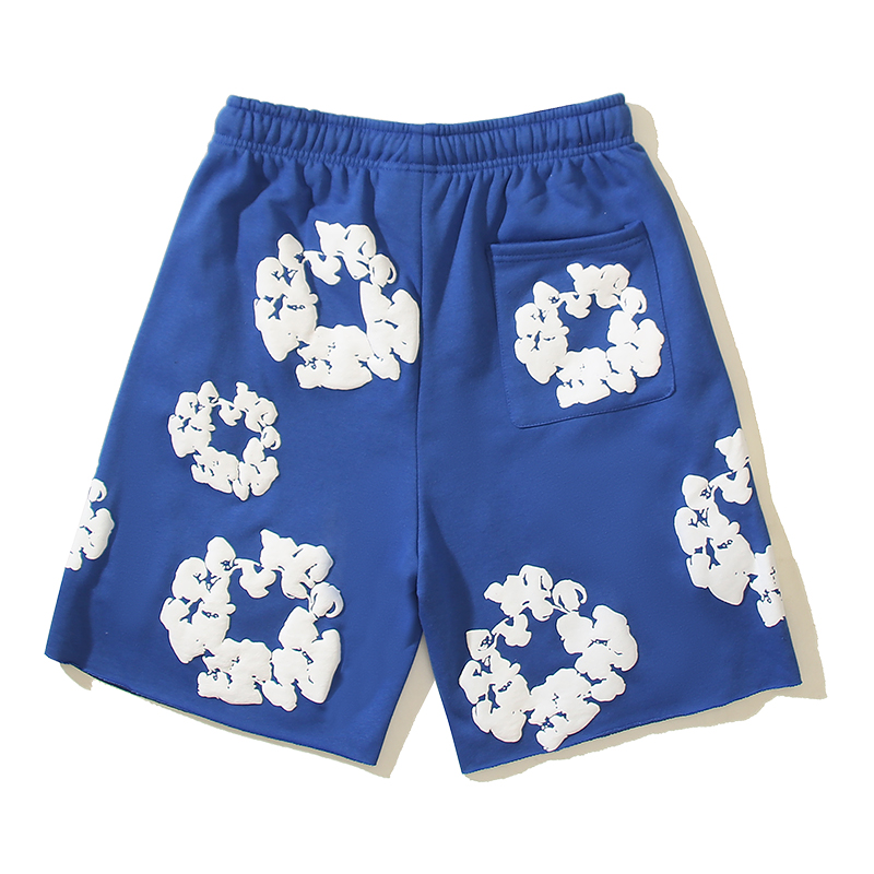 Denim Tears The Cotton Wreath Shorts Royal Blue