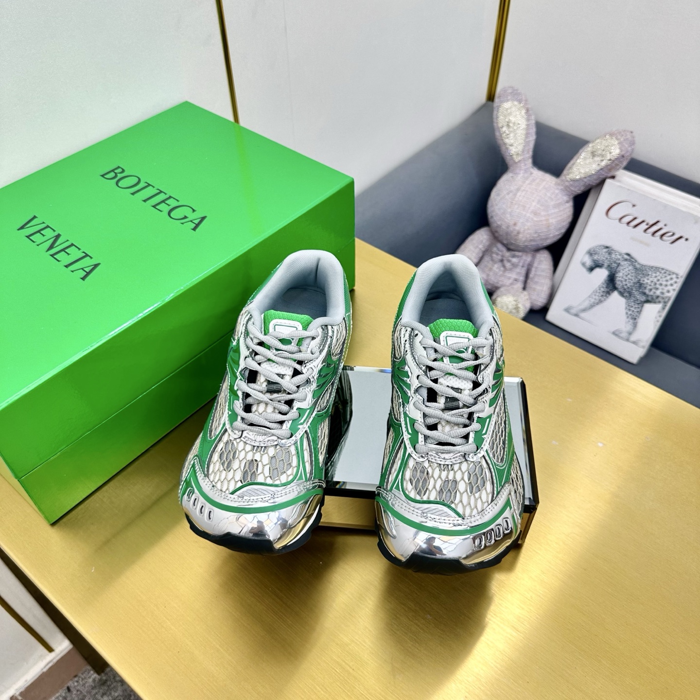 Bottega Veneta Orbit Silver Parakeet 741357V2X401428