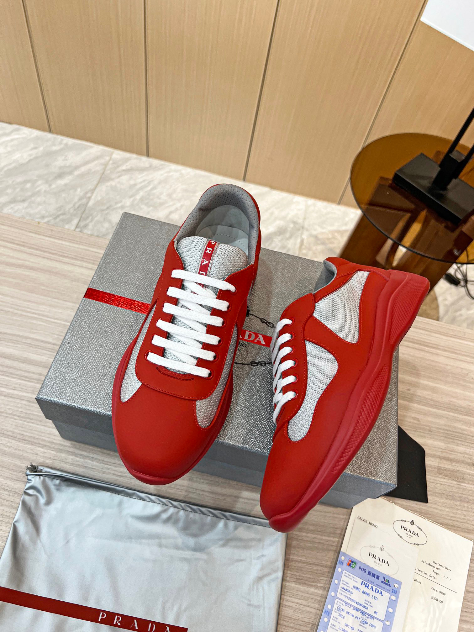 Prada America’s Cup Soft Rubber and Bike Fabric Sneakers Red 4E6500_3LLJ_F0011_F_025