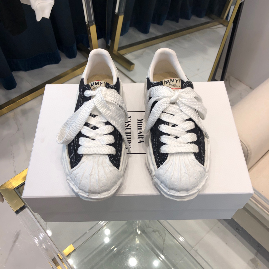 Maison Mihara Yasuhiro Blakey OG Sole Canvas Low Black A08FW735