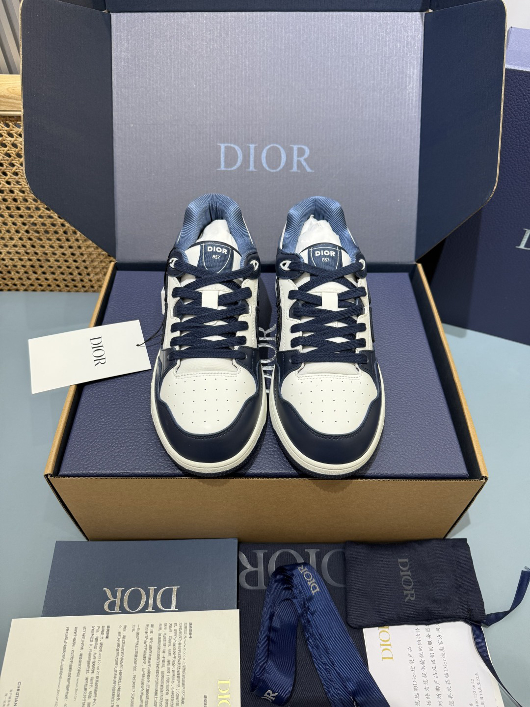 Dior B57 Low Dior Oblique Navy Blue 3SN318ZXU H553