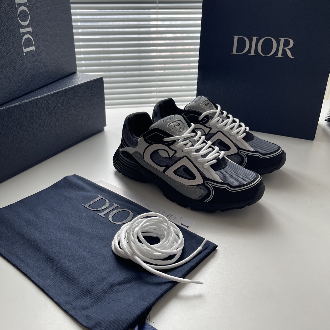 Dior B30 Blue Mesh with Gray White and Black 3SN279ZRB_H068