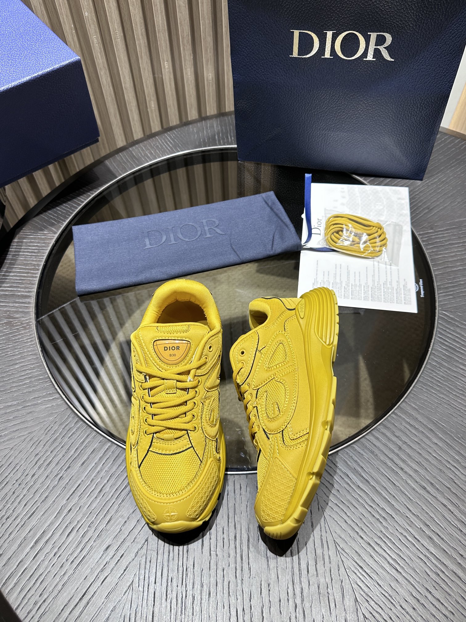 Dior x Stone Island B30 Sneaker Yellow  3SN279ZAN_H225
