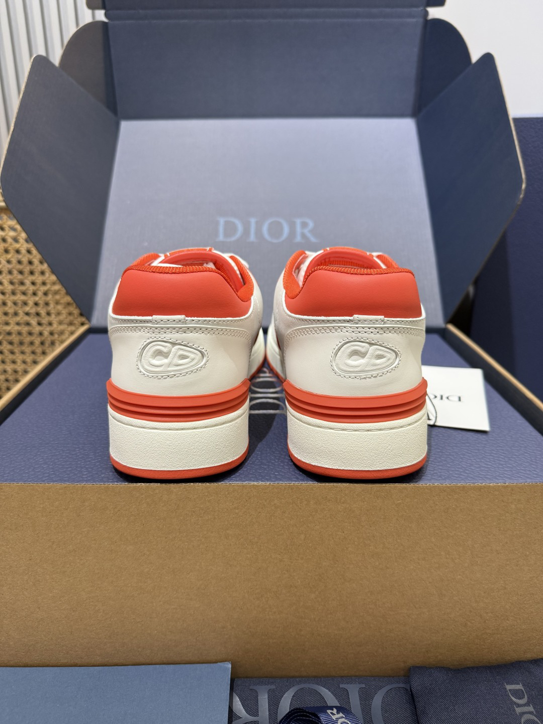 Dior B57 Low Dior Oblique White Orange 3SN318ZXU H553