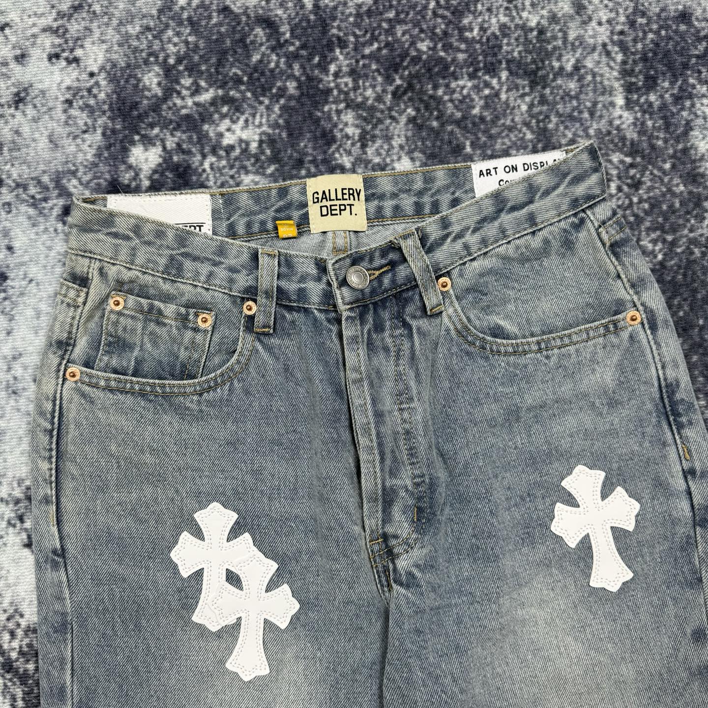 Gallery Dept. x Chrome Hearts Washed Denim Jeans H730