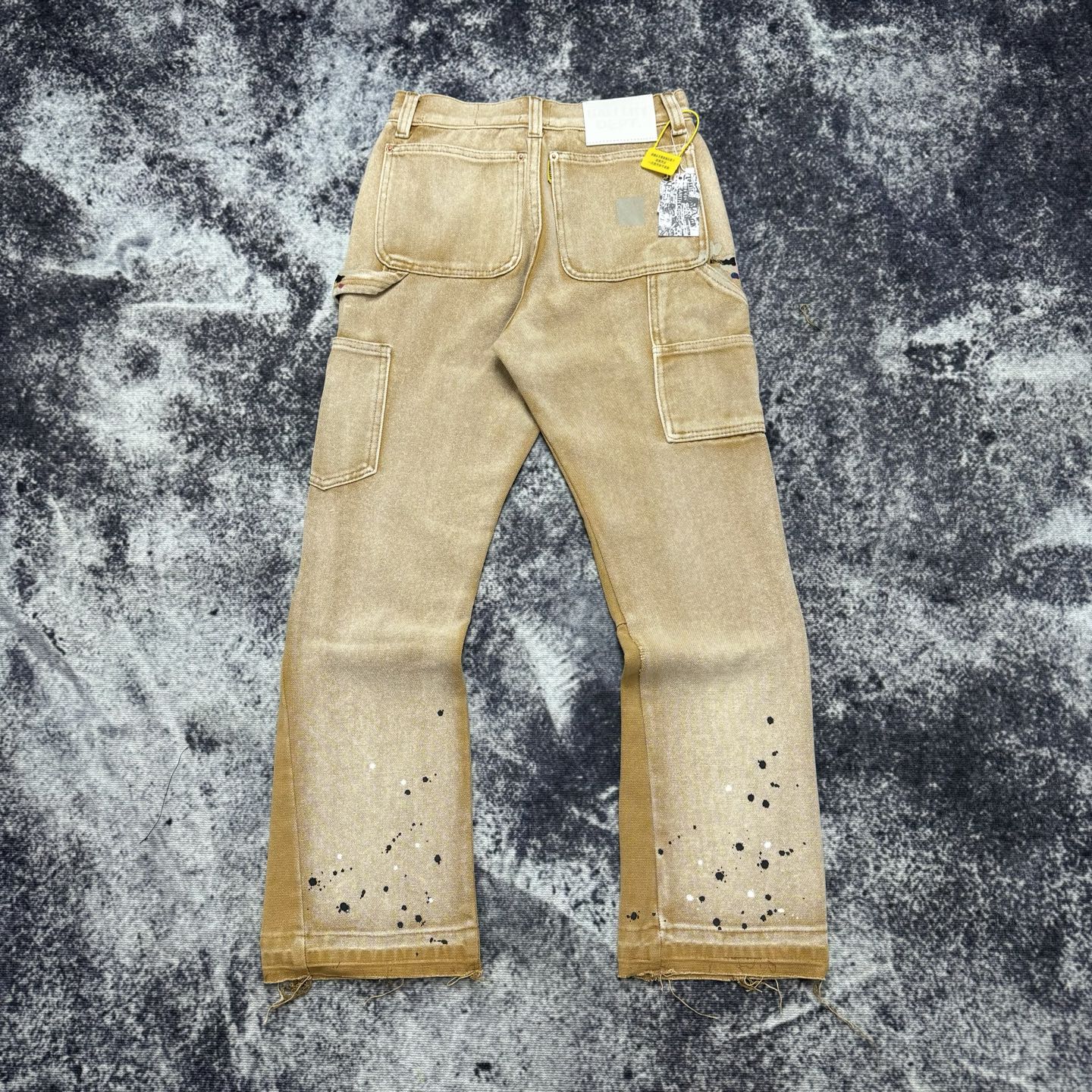 Gallery Dept. Gallery Dept. Splattered Ink Spliced Raw Edge Jeans H719