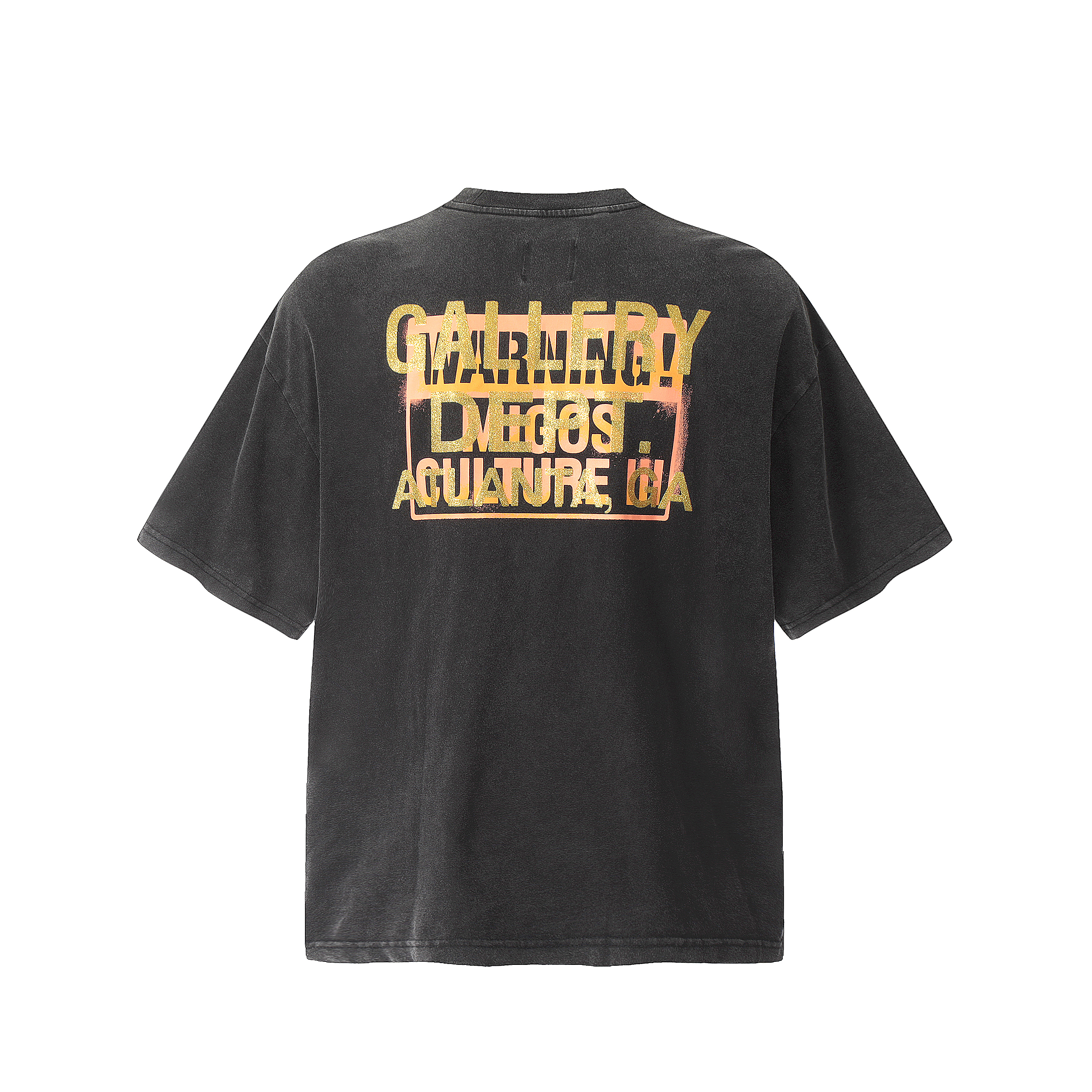 Gallery Dept. Print Washed Black T-shirt D42