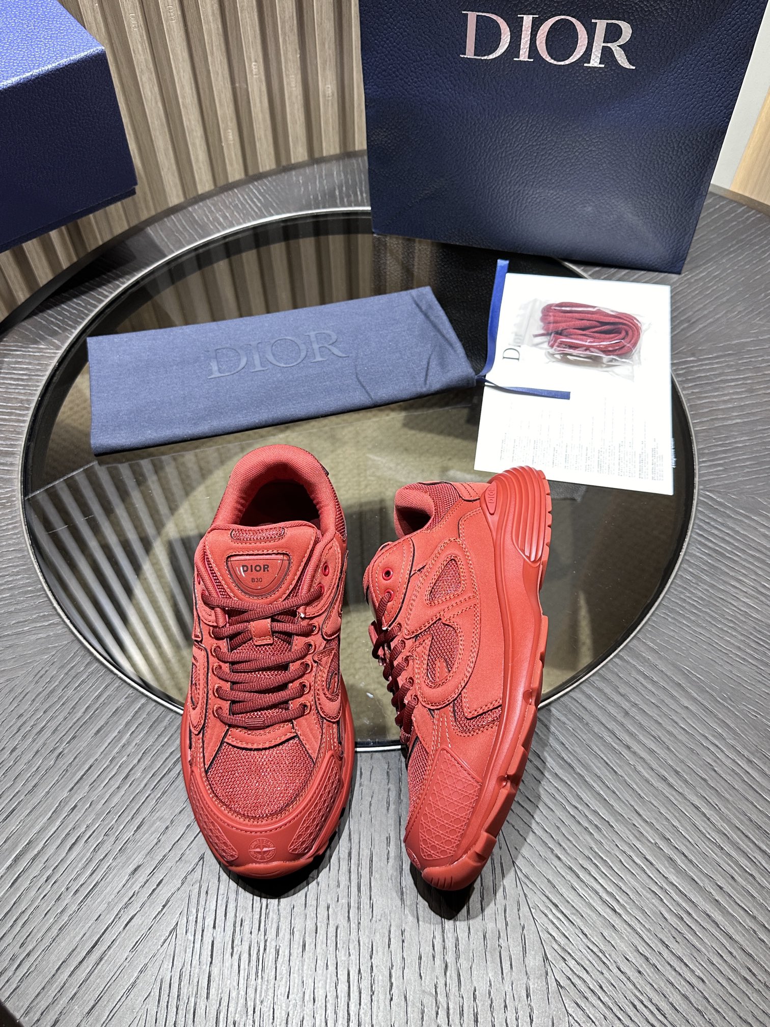 Dior x Stone Island B30 Sneaker Red 3SN279ZAN_H440