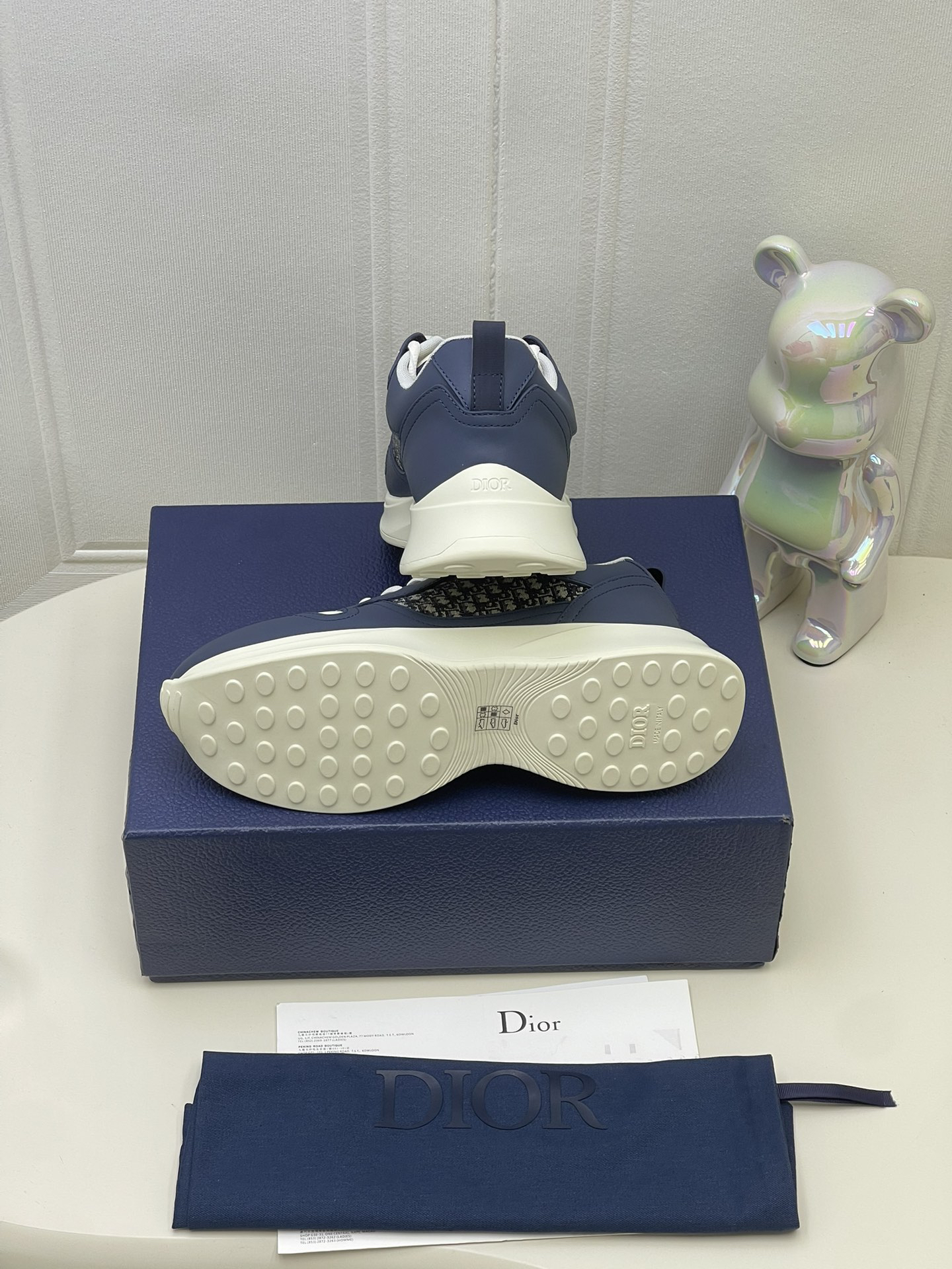 Dior B25 Runner Navy Blue Oblique Jacquard 3SN299ZIR_H561