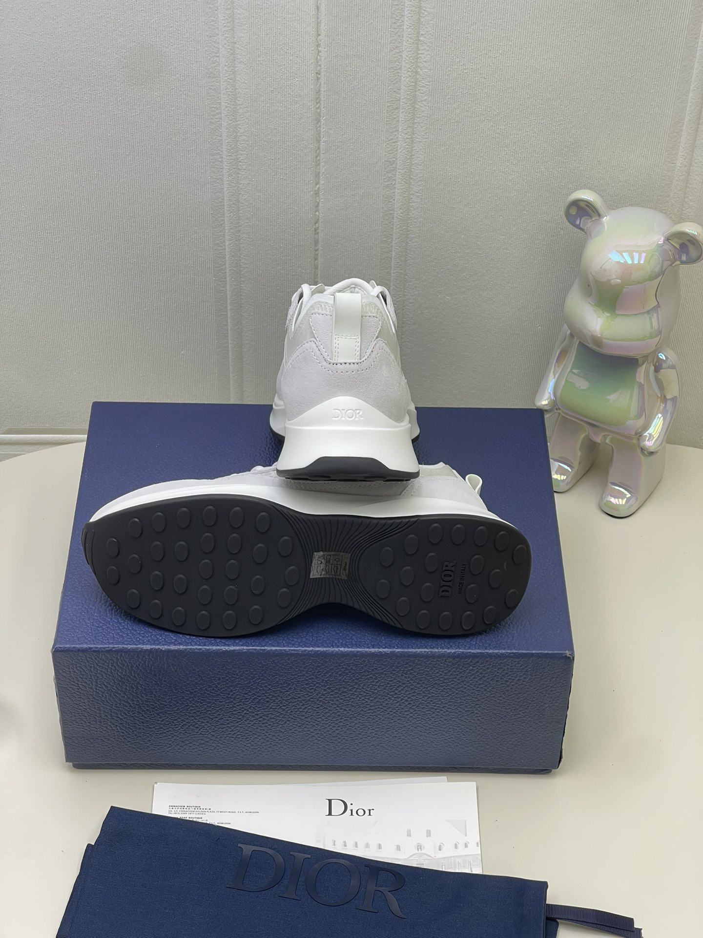 Dior B25 Runner White Oblique Suede 3SN259YTR_H069