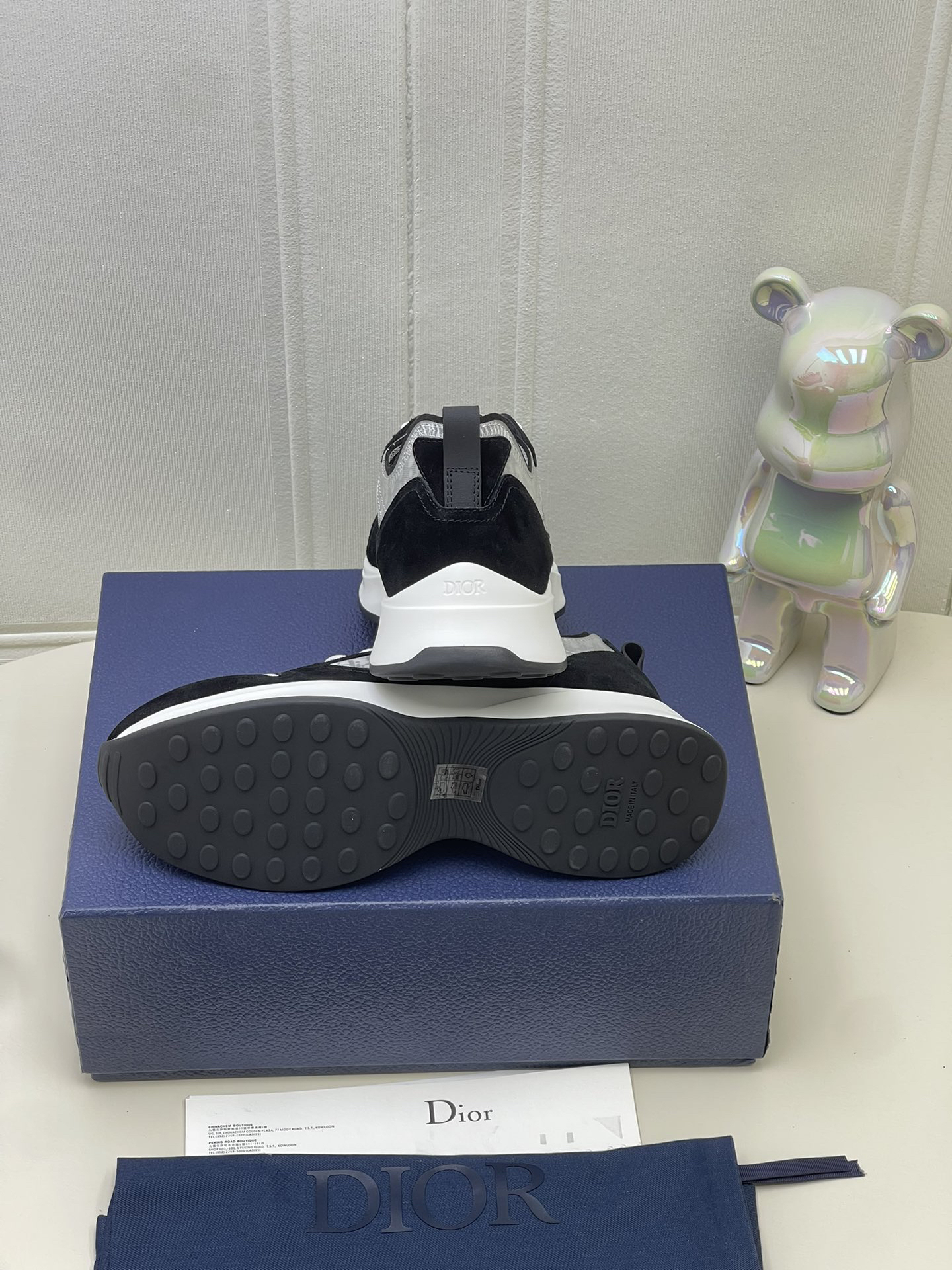 Dior B25 Oblique Runner Sneaker Black Suede 3SN259YUH_H960