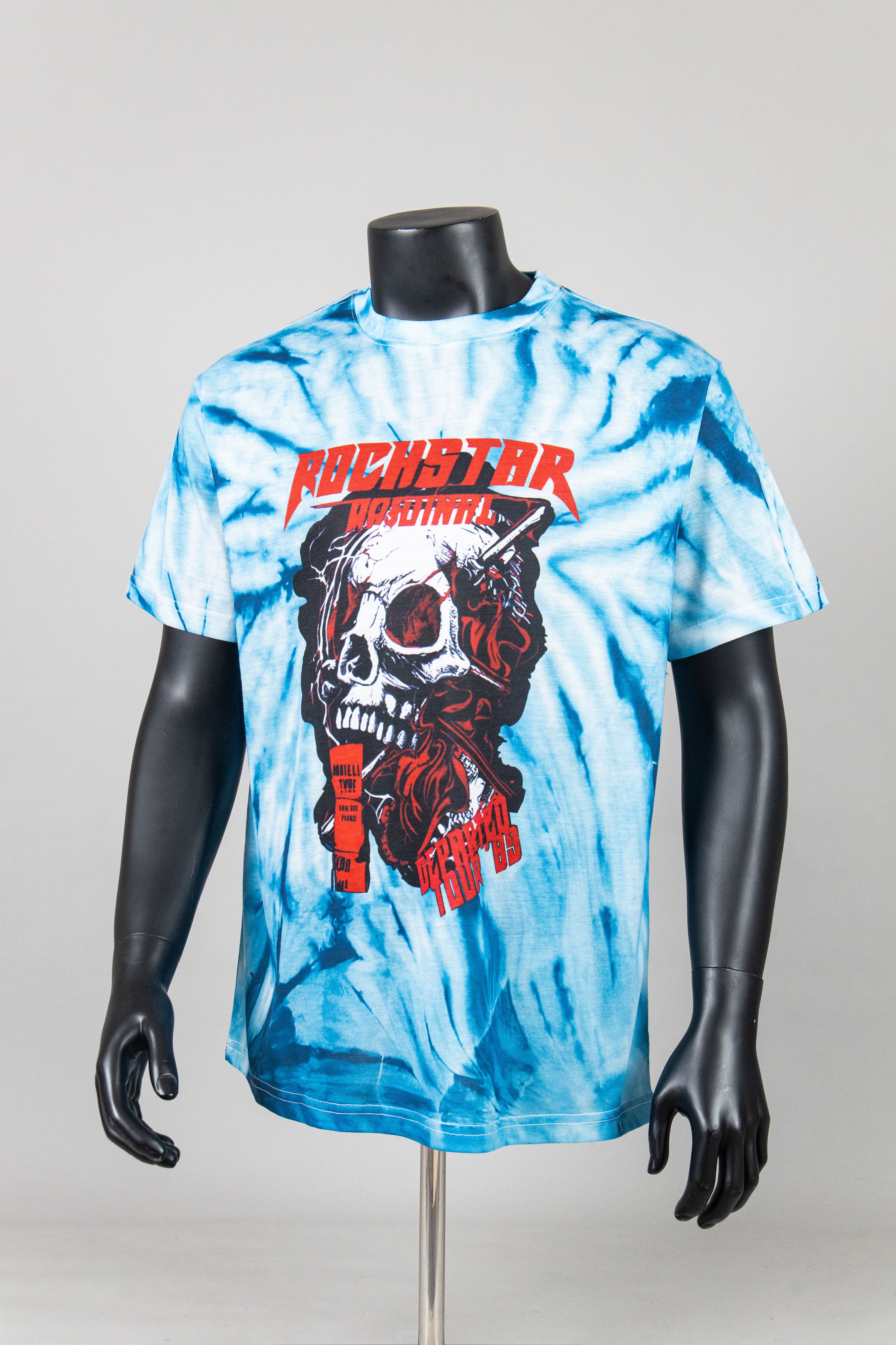 Gallery Dept. Tie-dye Washed T-shirt Blue G475#