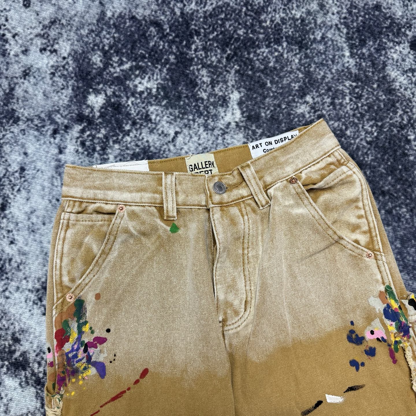 Gallery Dept. Gallery Dept. Splattered Ink Spliced Raw Edge Jeans H719