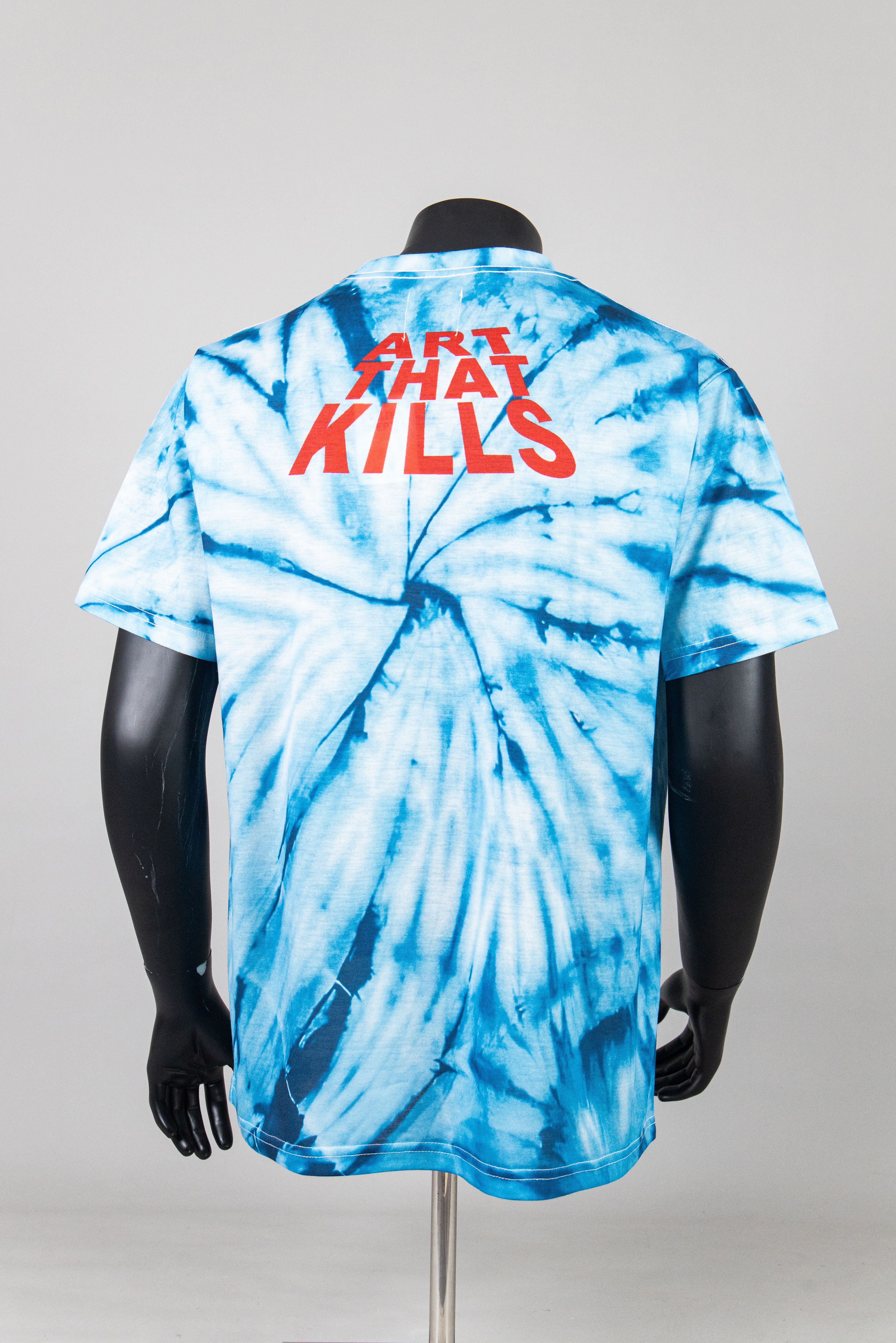 Gallery Dept. Tie-dye Washed T-shirt Blue G475#
