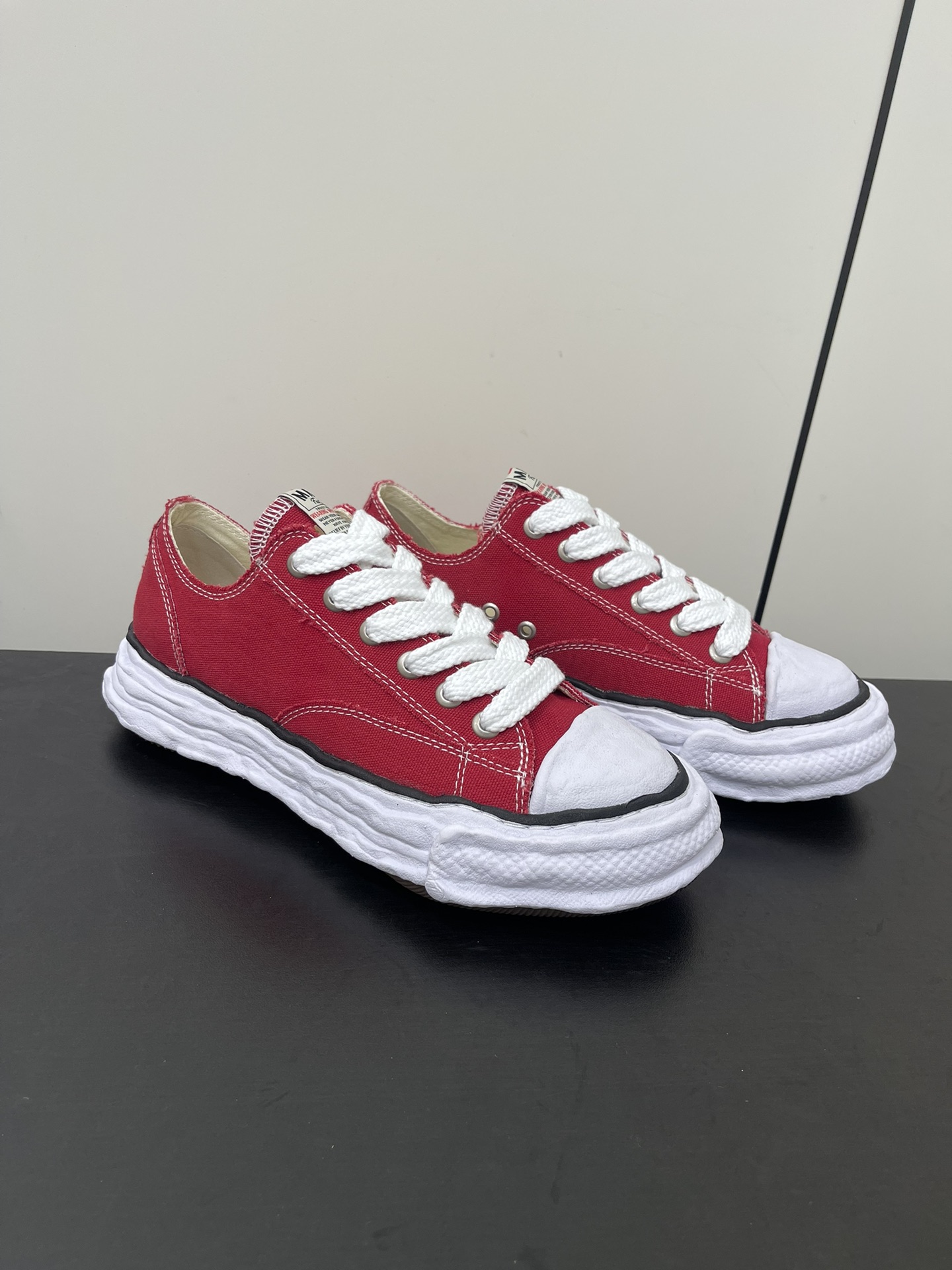 Maison Mihara Yasuhiro Peterson OG Sole Canvas Low Red A01FW702-RED