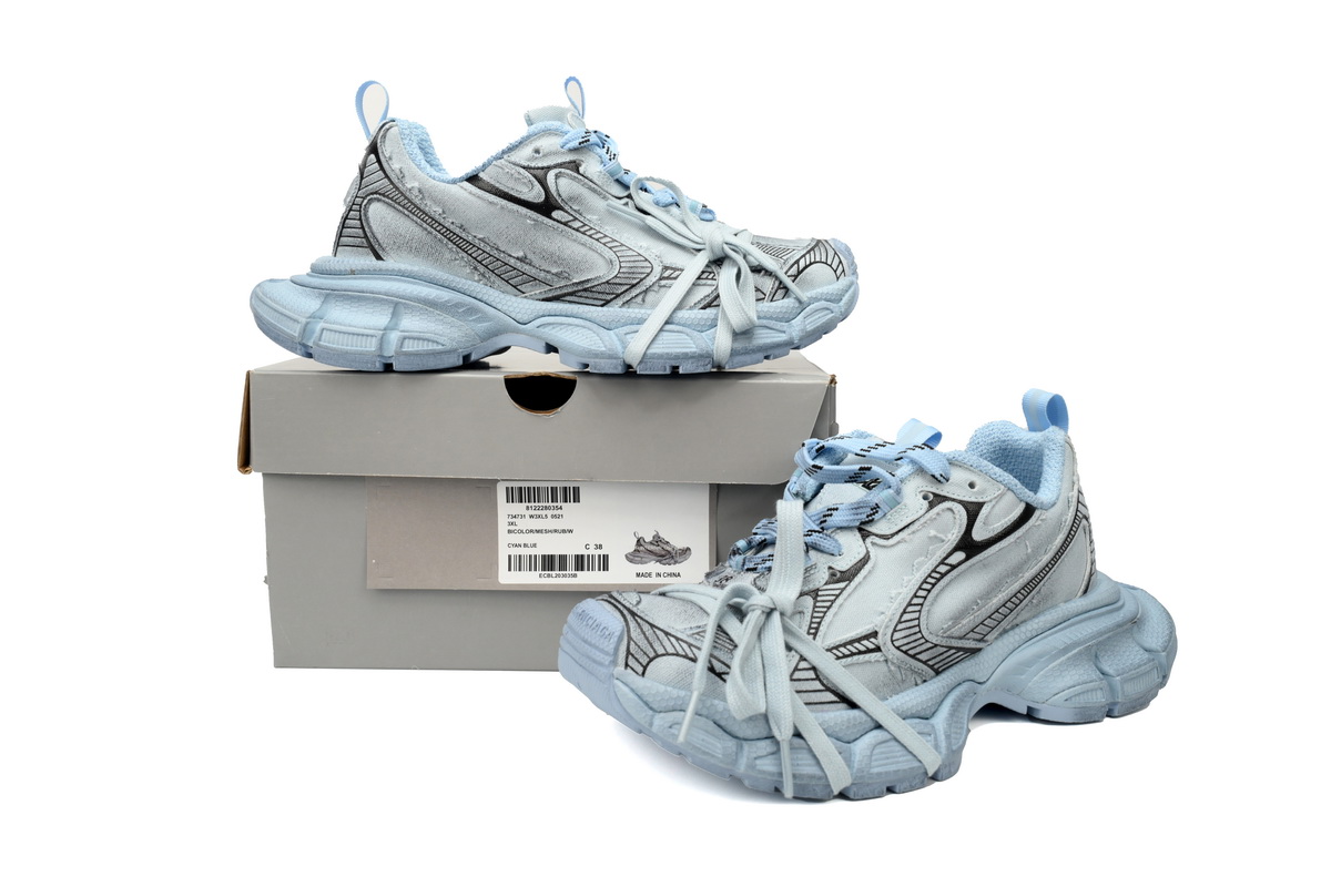 Balenciaga 3XL Black Light Black Blue 734731 W3XL5 0521