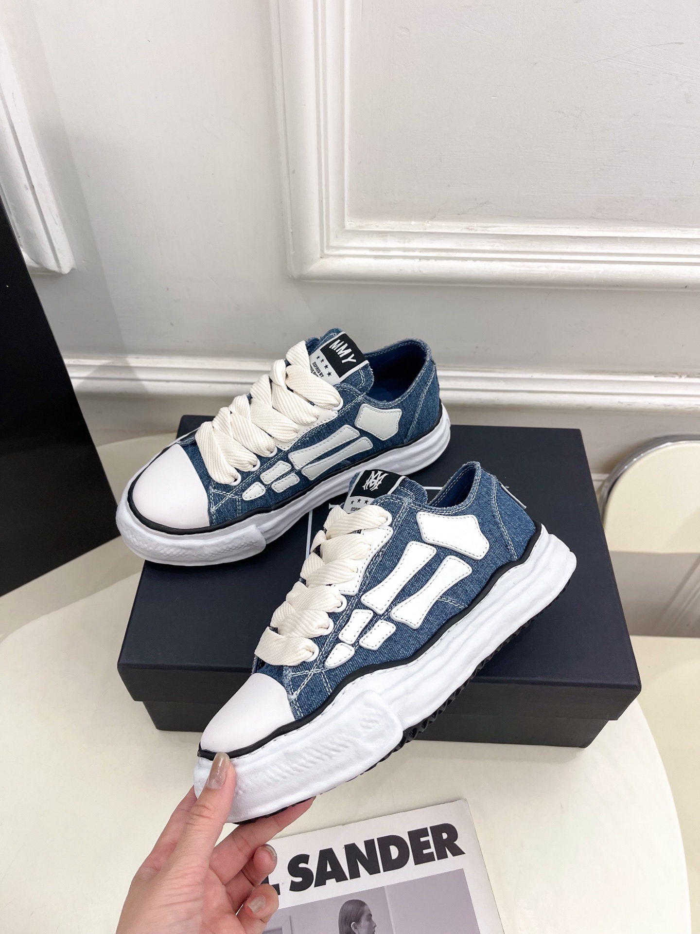 AMIRI MMY Bones x Maison MIHARA YASUHIRO Denim Blue AMFOSR1076-001