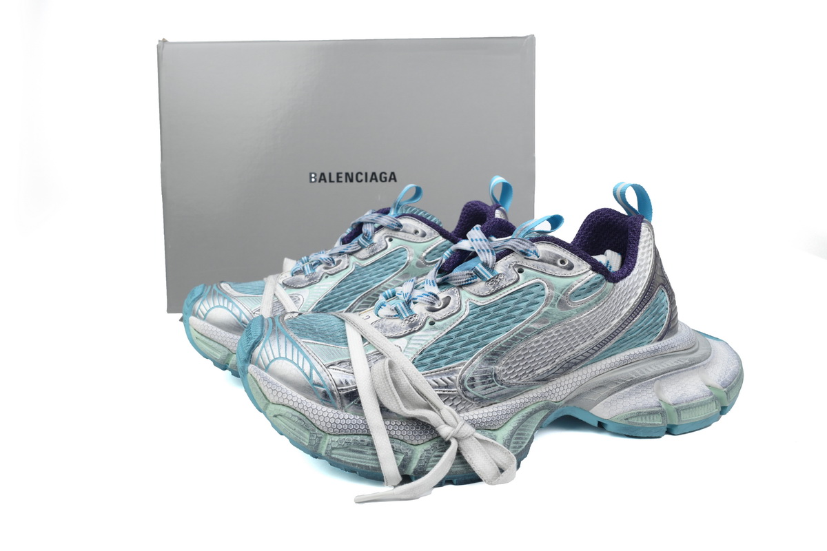 Balenciaga 3XL White Silver Blue 734734 W3XL5 4095