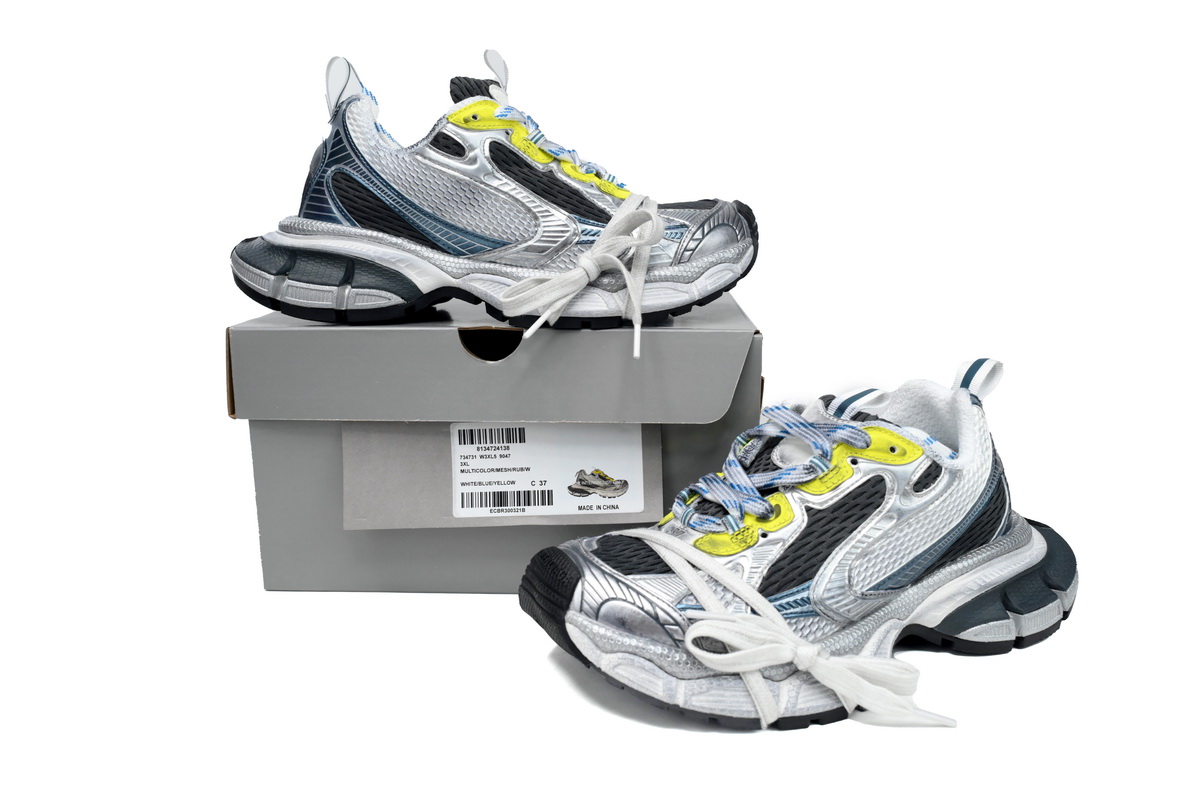 Balenciaga 3XL White Silver Black Blue 734731 W3XL5 9047