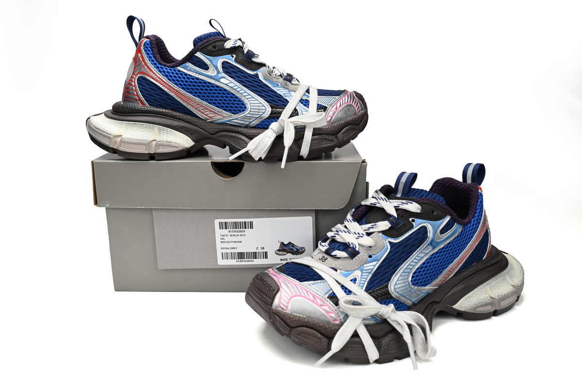 Balenciaga 3XL Silver Red and Blue 542229 W1RB5 0513