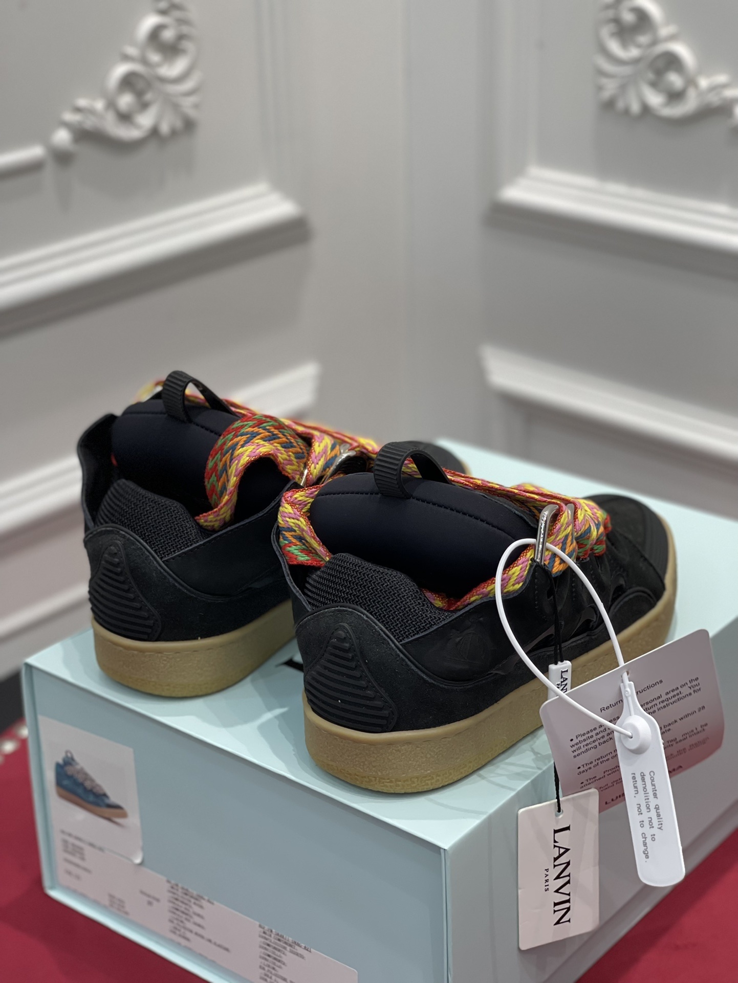 Lanvin Wmns Curb Sneakers ‘Black Glitter’