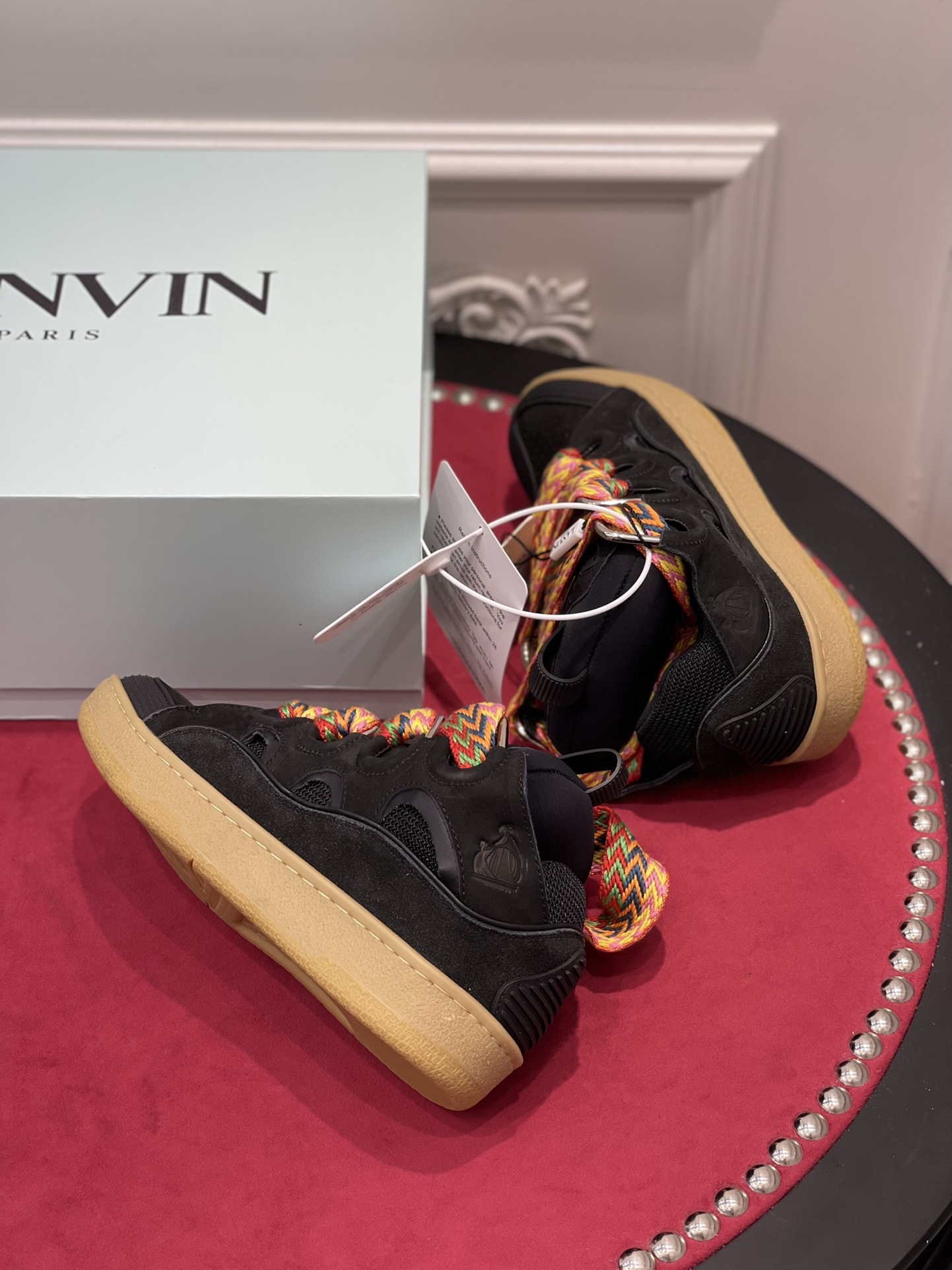 Lanvin Wmns Curb Sneakers ‘Black Glitter’