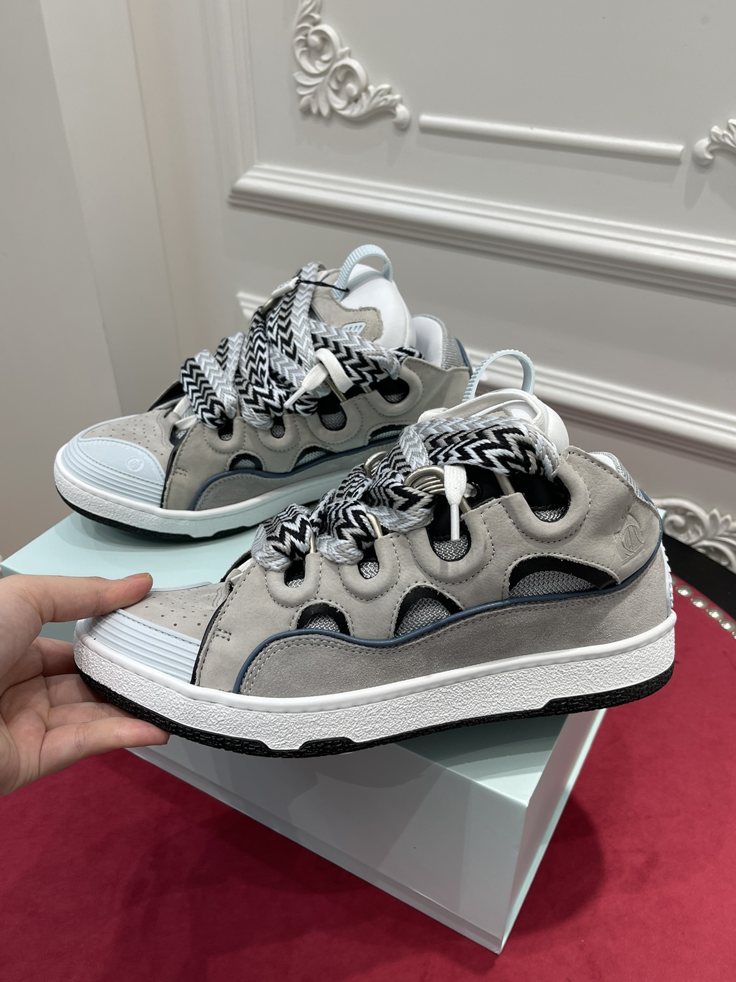 Lanvin Wmns Curb Sneakers ‘Grey’