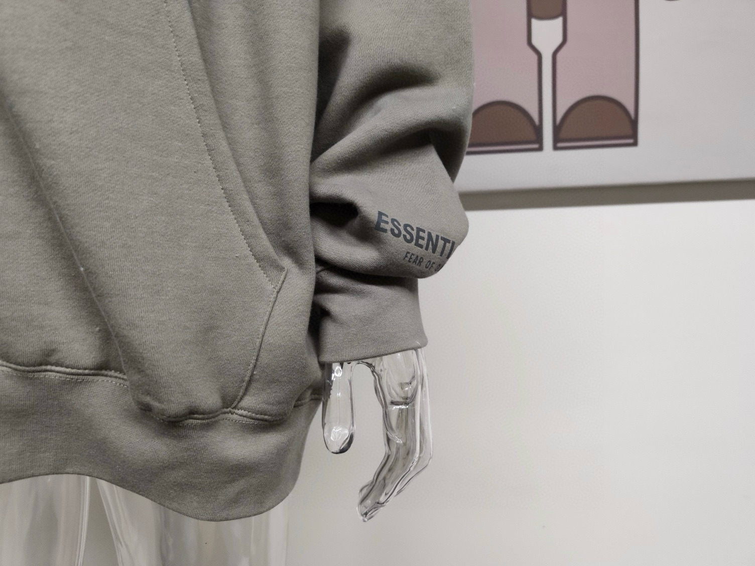 Essentials Brown Zip Up Hoodie