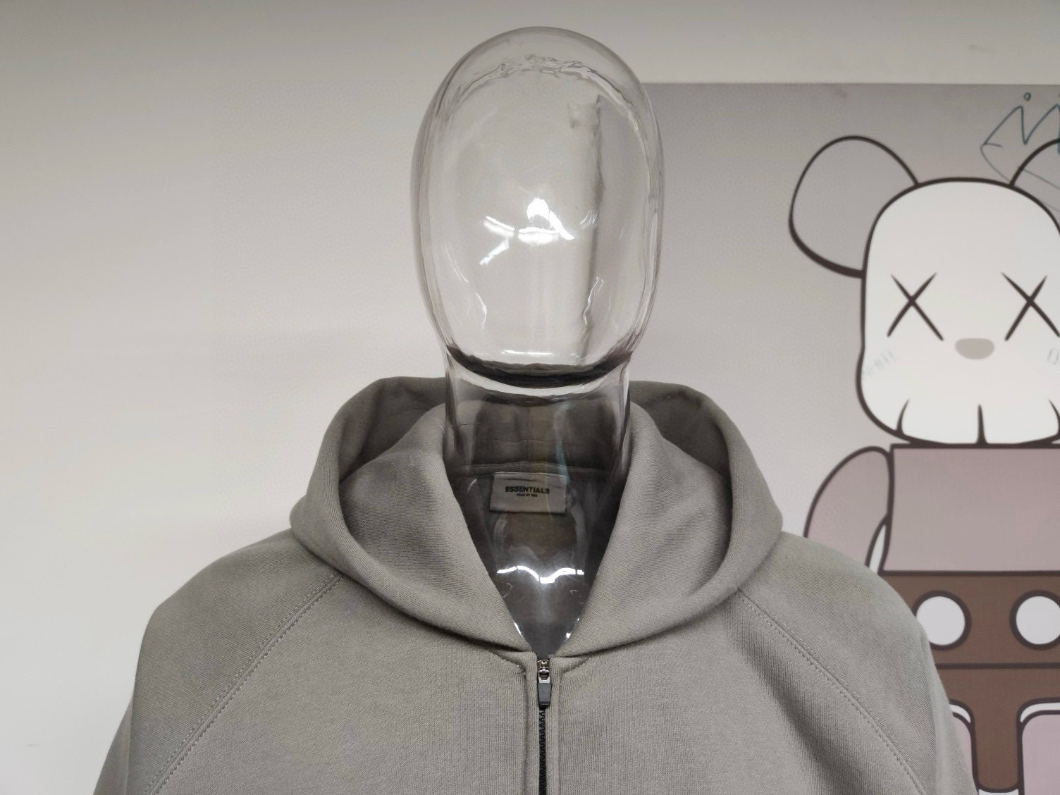 Essentials Brown Zip Up Hoodie