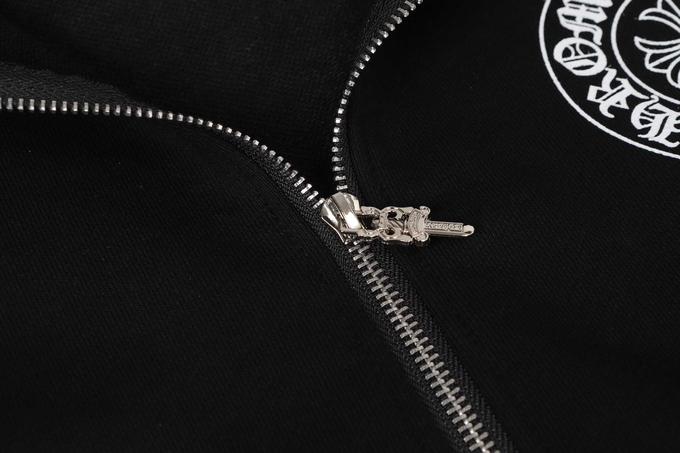 Chrome Heart black Zip Up Hoodie