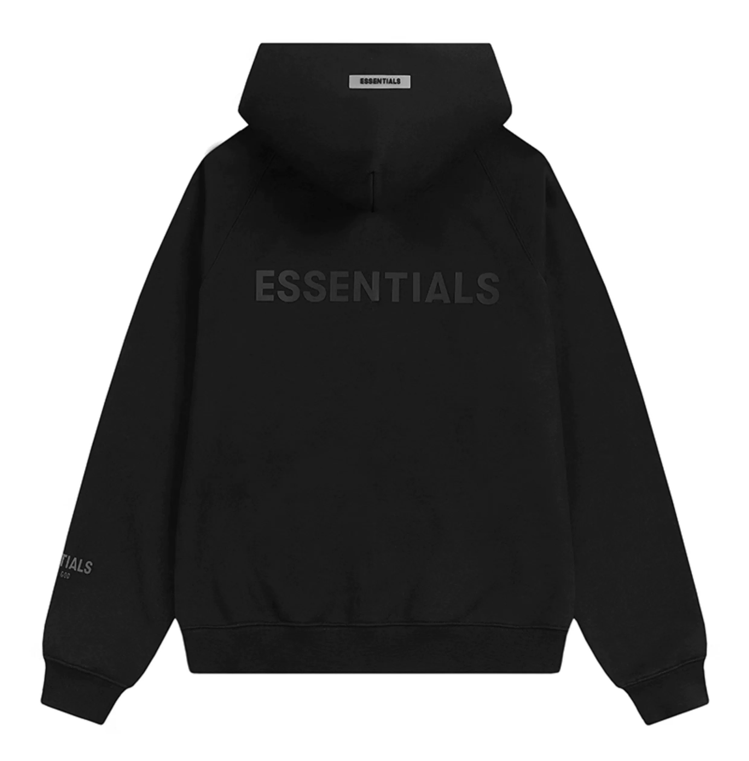 Essentials Black Zip Up Hoodie
