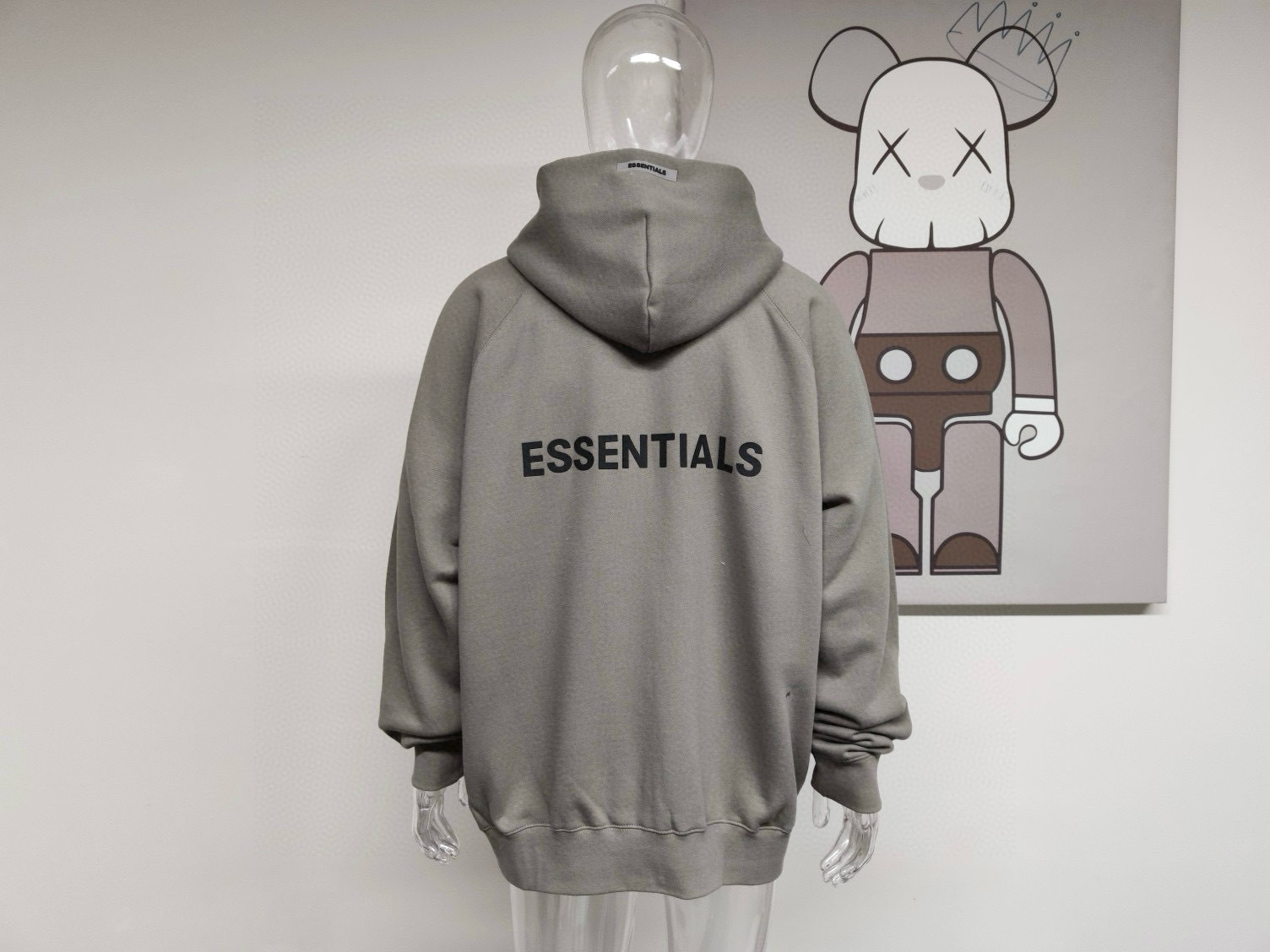 Essentials Brown Zip Up Hoodie