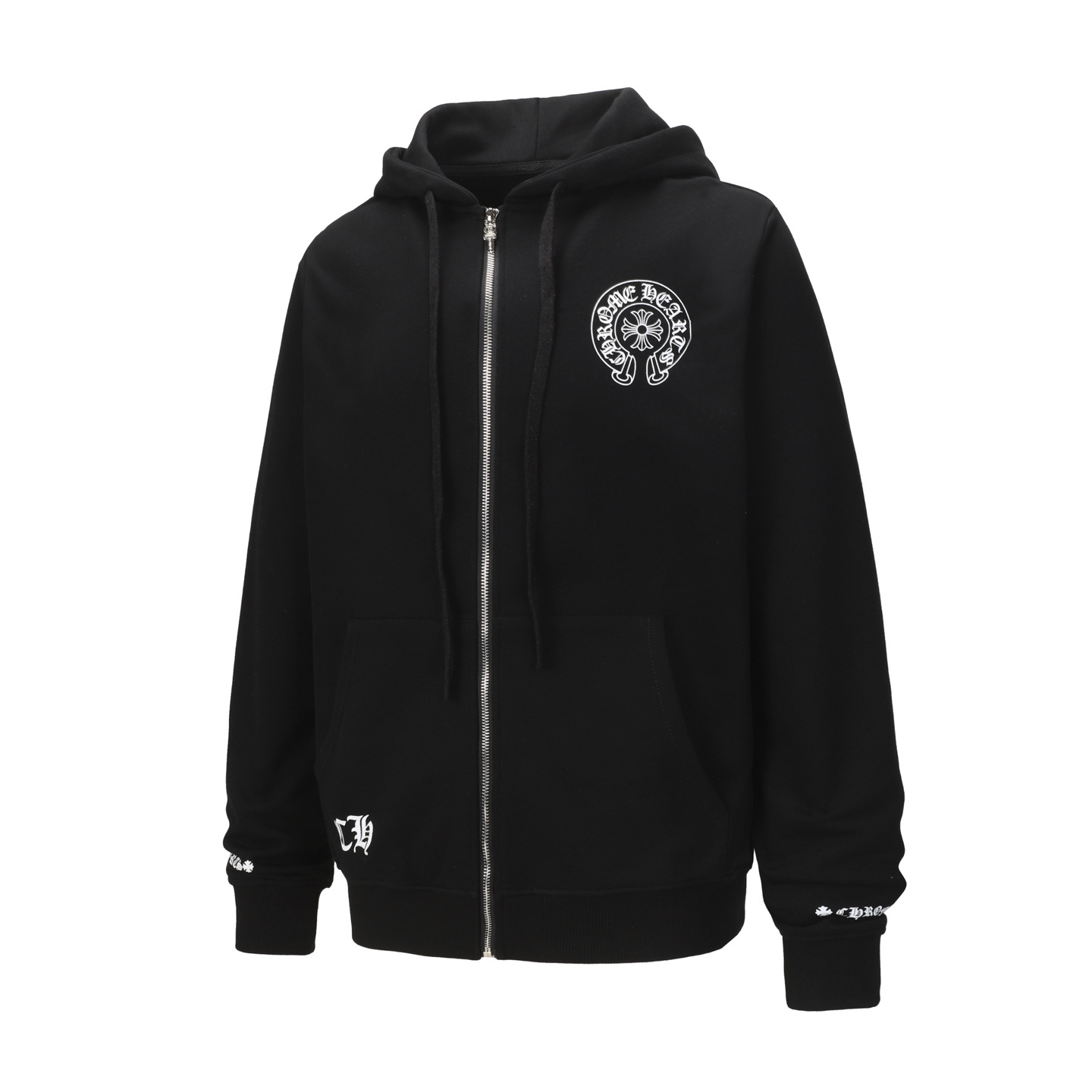 Chrome Heart black Zip Up Hoodie