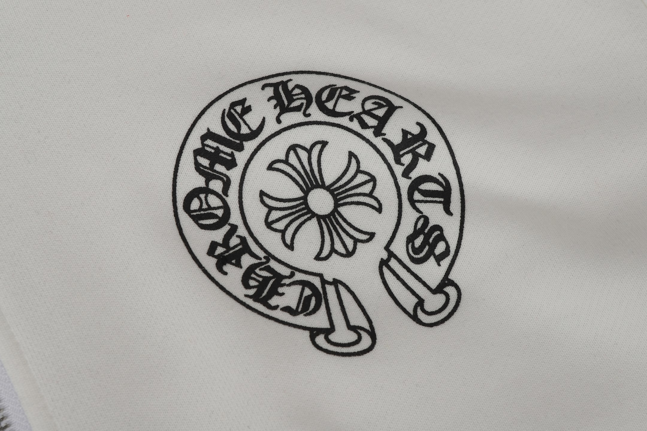 Chrome Heart White Zip Up Hoodie